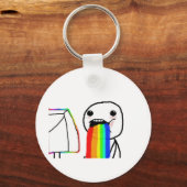 レインボーコンピュータ顔 キーホルダー (正面)