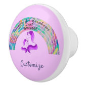 レインボーサイケデリックとユニコーンThunder_Cove セラミックノブ (右)