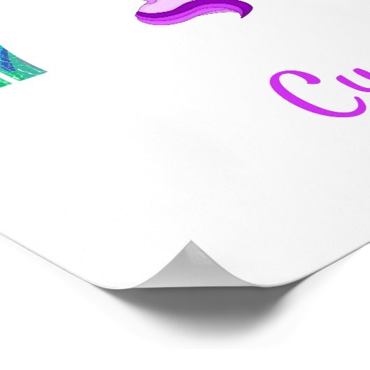 レインボーサイケデリックとユニコーンThunder_Cove ポスター (角)