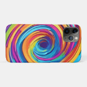 レインボーサイケデリックウーズの渦 Case-Mate iPhoneケース (裏面(横))