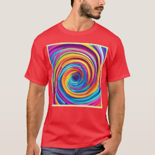 レインボーサイケデリックウーズの渦 Tシャツ