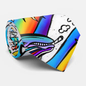 レインボーサイケデリックサン&スター鮮やかズ ネクタイ (ロール)