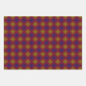 レインボーサイケデリックシェブロン模様 ラッピングペーパーシート (正面2)