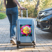 レインボーサイケデリックバラ シール (スーツケースインサイチュ)