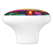 レインボーサイケデリックバラ セラミックノブ (側面)