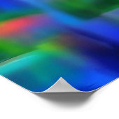 レインボーサイケデリックバラ ポスター (角)