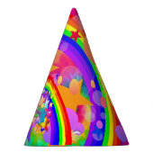 レインボーサイケデリックパーティーハットHAMbWG パーティーハット (右)