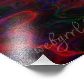 レインボーサイケデリックラブハート写真 フォトプリント            (角)