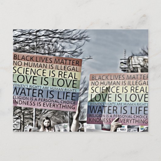 レインボーサイン ポストカード (正面)