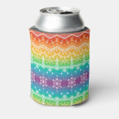 レインボーサウスウエストパターンバイメガフロラ 缶クーラー (缶裏面)