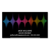 レインボーサウンドウェーブエンジニアミュージックプロデューサーBlack マグネット名刺 (正面)