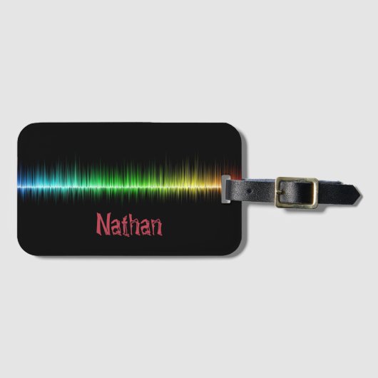 レインボーサウンドオーディオイメージミュージック ラゲッジタグ (正面横)