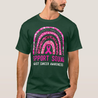 レインボーサポートスクワッド乳がん認識度ピンク Tシャツ