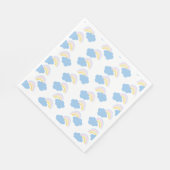 レインボーサマークラウズパステルスクライブラードゥードル スタンダードランチョンナプキン (角)