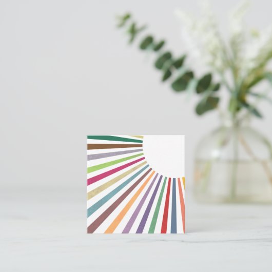 レインボーサマーサンレイズプロフェッショナルテンプレートスクア スクエア名刺 (スタンド正面)