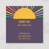 レインボーサマーサンレイズプロフェッショナルテンプレート スクエア名刺 (裏面)