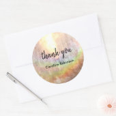 レインボーサンありがとうステッカー ラウンドシール (封筒)