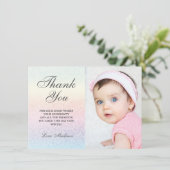 レインボーサンキューカードグリッター写真 サンキューカード (スタンド正面)