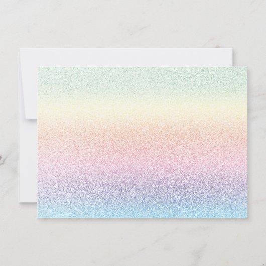 レインボーサンキューカードグリッター写真 サンキューカード (裏面)