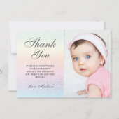 レインボーサンキューカードグリッター写真 サンキューカード (正面)