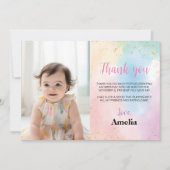 レインボーサンキューカード誕生会 サンキューカード (正面)