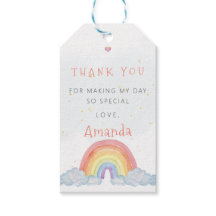 レインボーサンキューバースデーパーティー好意ギフトラベル