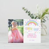 レインボーサンキューフォトカード – Pastel 招待状 (スタンド正面)