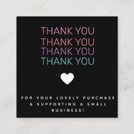 レインボーサンキューブティック美しいショップ スクエア名刺