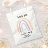 レインボーサンキューベイビーシャワー フェイバーバッグ (クリップ留めされた状態)