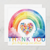 レインボーサンキュー先生感謝カード サンキューカード (正面/裏面)