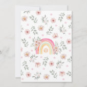 レインボーサンシャインベビーシャワー 招待状 (裏面)
