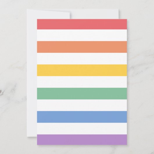 レインボーサンシャインベビーシャワー 招待状 (裏面)