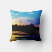 レインボーサンセットオンマウンテンレイク クッション (裏面)