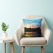 レインボーサンセットオンマウンテンレイク クッション (椅子)