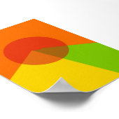 レインボーサンセットオーバー抽象芸術マウンテンポスター ポスター (角)