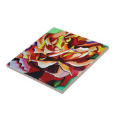 レインボーサンセットバラウォーターカラーオリジナルアート タイル (側面)