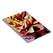 レインボーサンセットバラウォーターカラーオリジナルアート ノートブック (右側)