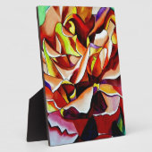 レインボーサンセットバラウォーターカラーオリジナルアート フォトプラーク (側面)