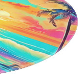 レインボーサンセットビーチ カッティングボード (角)