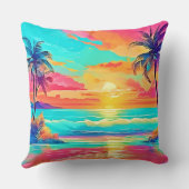 レインボーサンセットビーチ クッション (裏面)