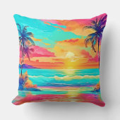 レインボーサンセットビーチ クッション (正面)