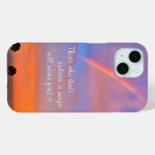 レインボーサンセット信じフォトイン魔法引用文 Case-Mate iPhoneケース (裏面 (横))