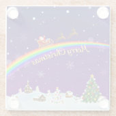 レインボーサンタクロース ガラスコースター (裏面)