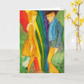 レインボーサンパトリックの日の挨拶 カード (黄色い花)