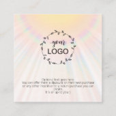 *~*レインボーサンビームハートありがとう エンクロージャーカード (裏面)