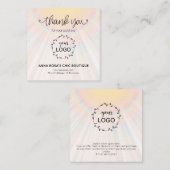 *~*レインボーサンビームハートありがとう エンクロージャーカード (正面/裏面)