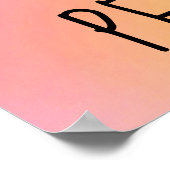 レインボーサンフラワーアートサマーカラフルマーフローラプライド ポスター (角)