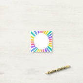 レインボーサークルシックカラフルおもしろいモダン ポストイット (デスク上)