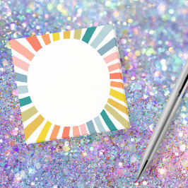 レインボーサークルシックカラフルおもしろいモダン ポストイット