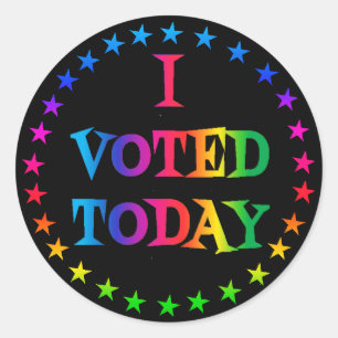 レインボーサークル・オブ・スターズ「I Voked Today」 LGBT ラウンドシール